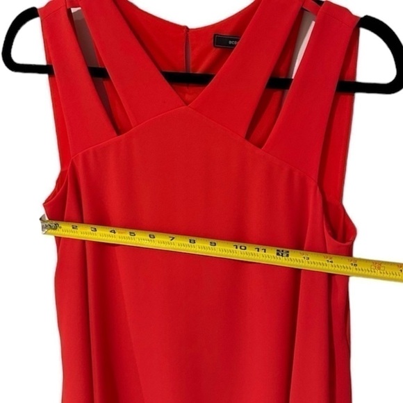New BCBG MaxAzria Kristi Layered Red Dress Cutout Size XS - Picture 9 of 11